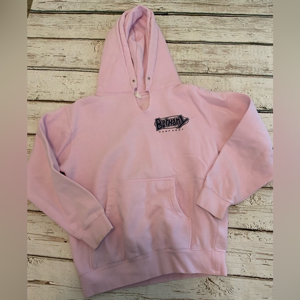 Bethany Surf Shop Hoodie Sweatshirt - Pink - Small
